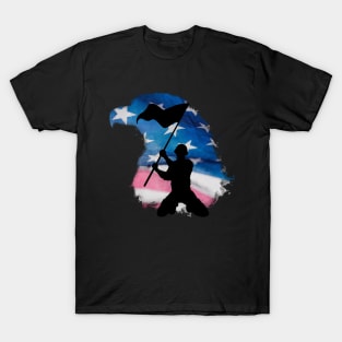 Eagle American Flag with Veterans Day Gift Idea T-Shirt